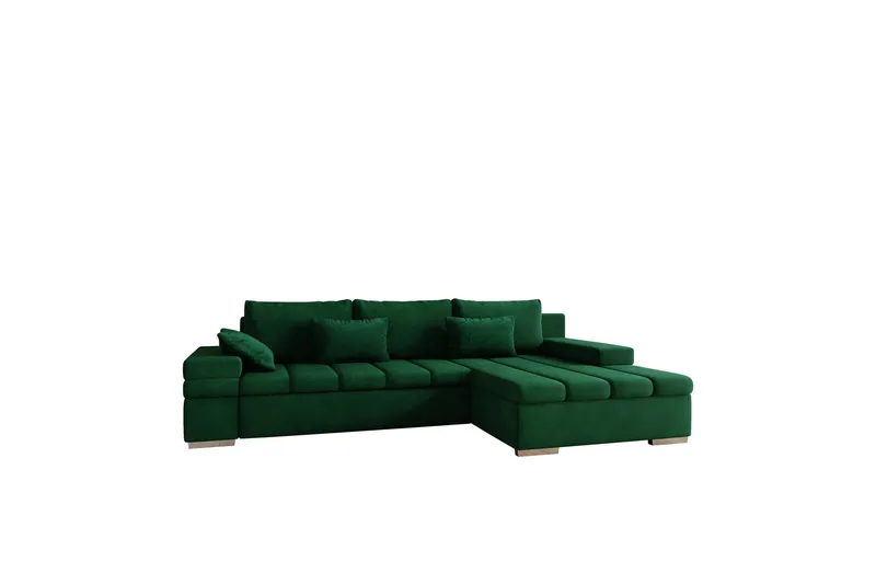 Naoma Sovesofa med Divan 4-sits - Grønn - Møbler - Sofaer - Sovesofaer