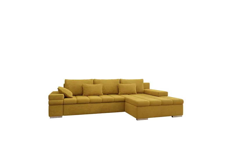 Naoma Sovesofa med Divan 4-sits - Gul - Møbler - Sofaer - Sovesofaer