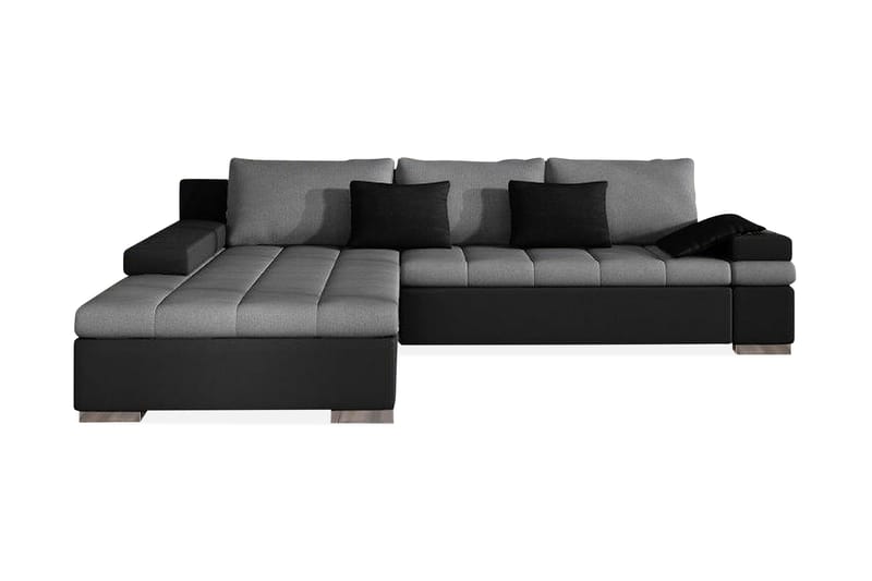 Naoma Sovesofa med Divan Venstre - Svart/Grå - Møbler - Sofaer - Sovesofaer
