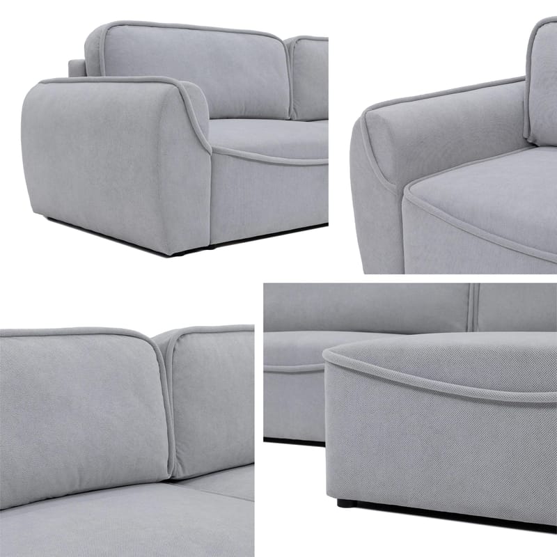 Navrel 3-seters Sovesofa med Sjeselong og Oppbevaring - Beige - Møbler - Sofaer - Sovesofaer