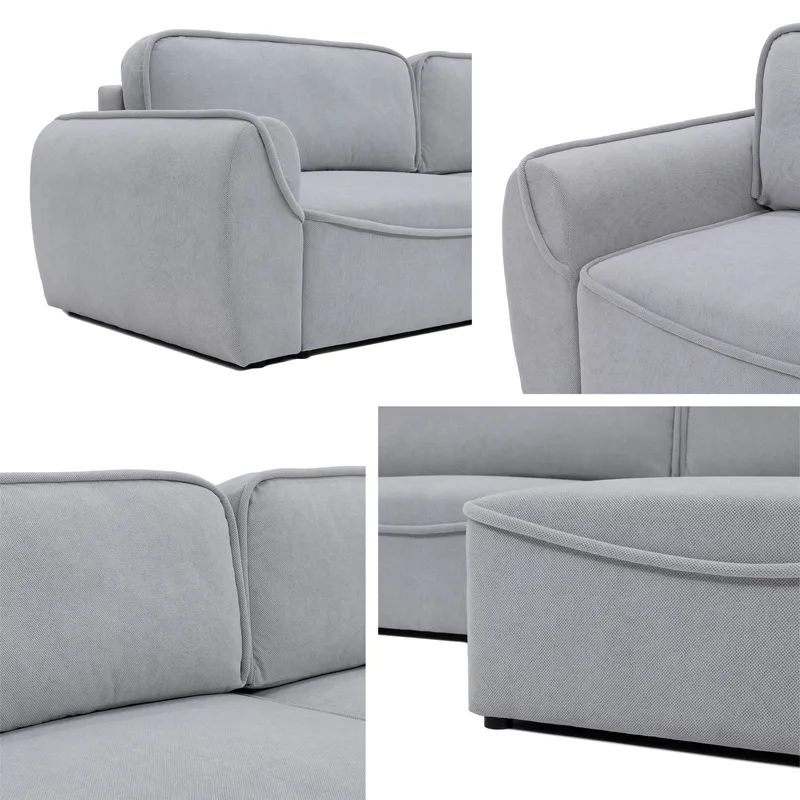 Navrel 3-seters Sovesofa med Sjeselong og Oppbevaring - Blå - Møbler - Sofaer - Sovesofaer