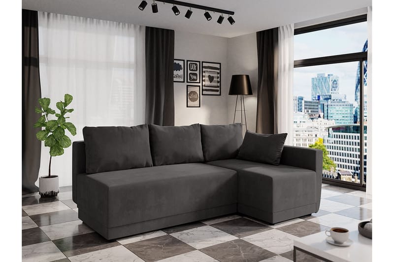 Nestor Hjørnesofa Høyre - Svart - Møbler - Sofaer - Sovesofaer