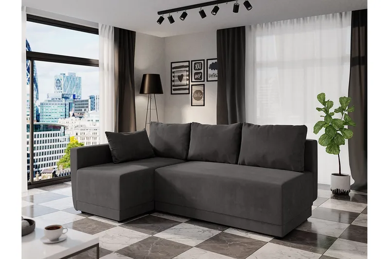 Nestor Hjørnesofa Venstre - Grå - Møbler - Sofaer - Sovesofaer