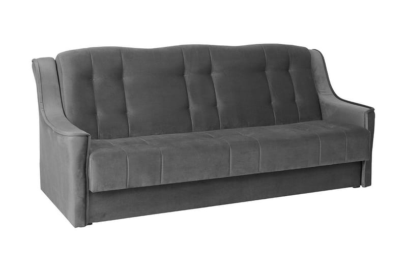 Niagara Sofa - Svart/Grå - Sovesofaer - 3 seters sovesofa - Fløyel sofaer