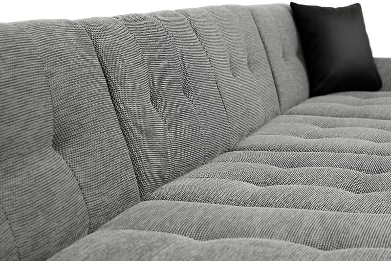 Niesha U-sovesofa - Grå/Hvit/Rød - Sovesofaer - Skinnsofaer - Fløyel sofaer - U sovesofa - Sovesofa divan