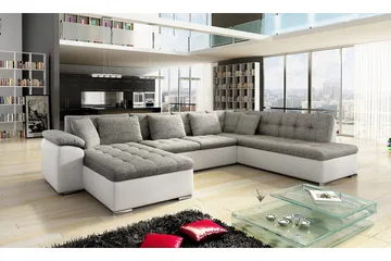 Niko U-sovesofa 350x205x76 cm - Beige / Grå - Møbler - Sofaer - Sovesofaer