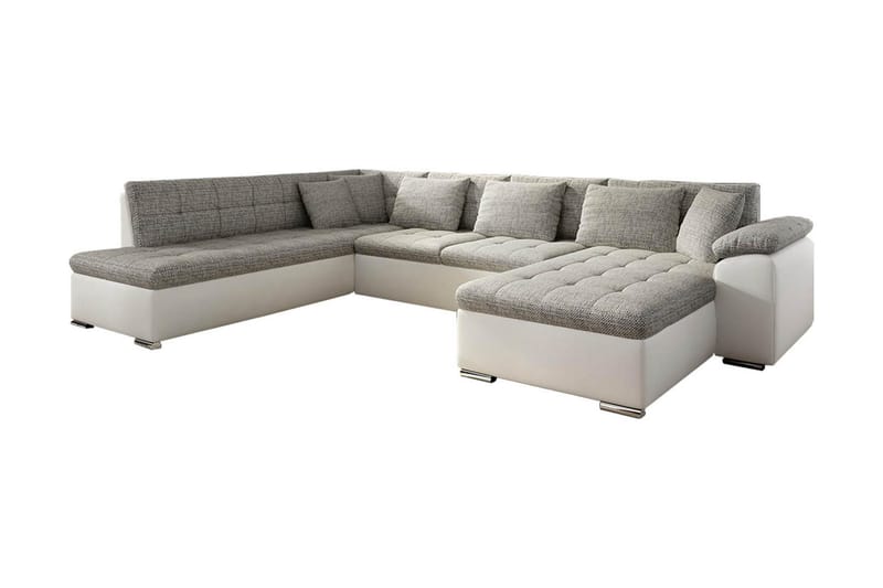 Niko U-sovesofa 350x205x76 cm - Beige / Grå - Sovesofaer - Sovesofa divan - Skinnsofaer