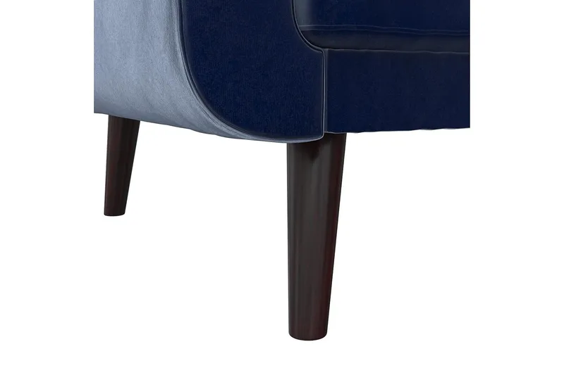 Nola 3-seters Sovesofa Fløyel/Blå - Dorel Home - Møbler - Sofaer - Sovesofaer - Langsgående sovesofa