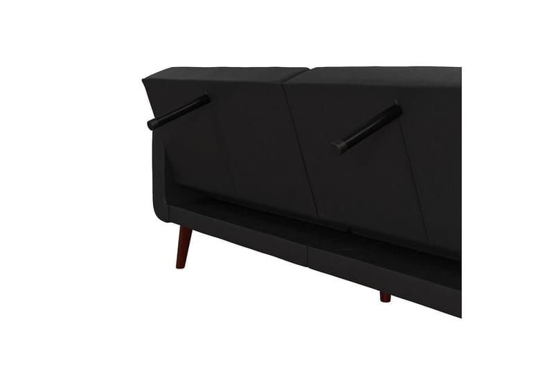 Nola 3-seters Sovesofa Kunstlær/Svart - Dorel Home - Møbler - Sofaer - Sovesofaer - Langsgående sovesofa