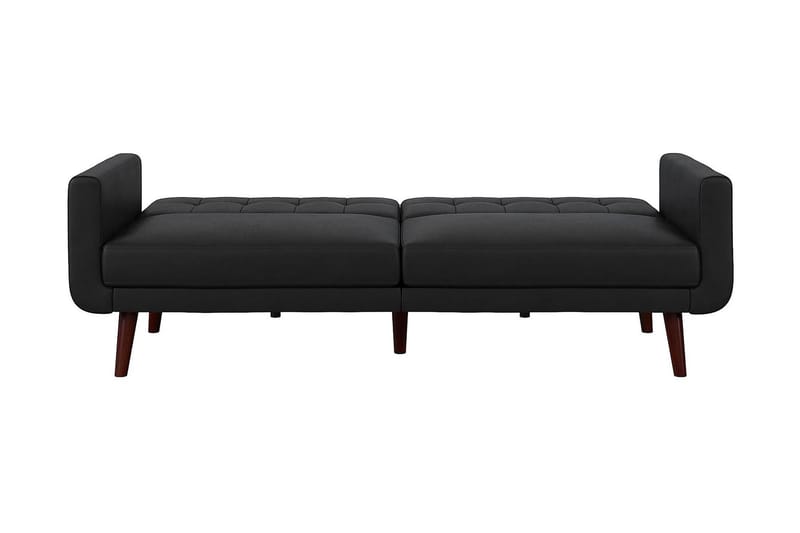 Nola 3-seters Sovesofa Kunstlær/Svart - Dorel Home - Møbler - Sofaer - Sovesofaer - Langsgående sovesofa