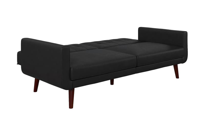 Nola 3-seters Sovesofa Kunstlær/Svart - Dorel Home - Møbler - Sofaer - Sovesofaer - Langsgående sovesofa