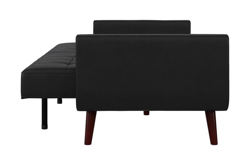 Nola 3-seters Sovesofa Kunstlær/Svart - Dorel Home - Møbler - Sofaer - Sovesofaer - Langsgående sovesofa