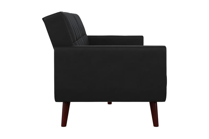 Nola 3-seters Sovesofa Kunstlær/Svart - Dorel Home - Møbler - Sofaer - Sovesofaer - Langsgående sovesofa