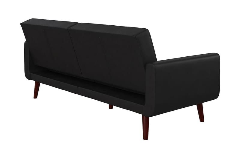 Nola 3-seters Sovesofa Kunstlær/Svart - Dorel Home - Møbler - Sofaer - Sovesofaer - Langsgående sovesofa
