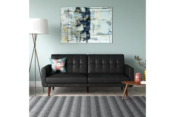 Nola 3-seters Sovesofa Kunstlær/Svart - Dorel Home - Møbler - Sofaer - Sovesofaer - Langsgående sovesofa