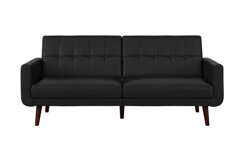 Nola 3-seters Sovesofa Kunstlær/Svart, Dorel Home