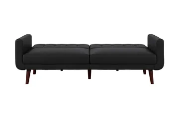 Nola 3-seters Sovesofa Kunstlær/Svart - Dorel Home - Møbler - Sofaer - Sovesofaer - Langsgående sovesofa