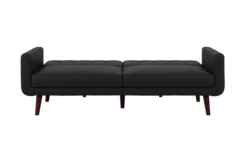Nola 3-seters Sovesofa Kunstlær/Svart - Dorel Home - Møbler - Sofaer - Sovesofaer - Langsgående sovesofa