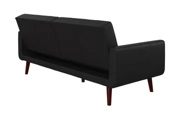 Nola 3-seters Sovesofa Kunstlær/Svart - Dorel Home - Møbler - Sofaer - Sovesofaer - Langsgående sovesofa