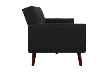 Nola 3-seters Sovesofa Kunstlær/Svart - Dorel Home - Møbler - Sofaer - Sovesofaer - Langsgående sovesofa