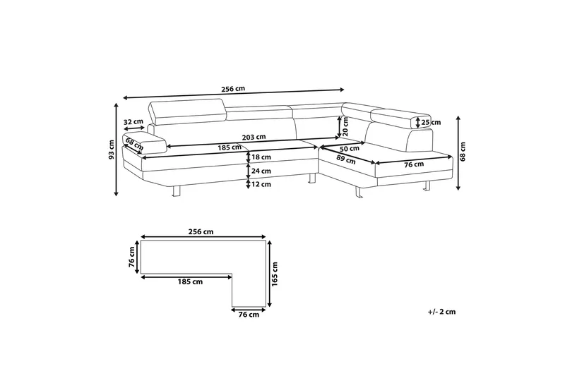 Norreia 5-seters Hjørnesovesofa Venstre - Møbler - Sofaer - Sovesofaer