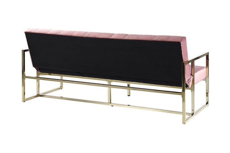 Ordsbo 3-seter Sovesofa - Fløyel / Rosa - Møbler - Sofaer - Sovesofaer