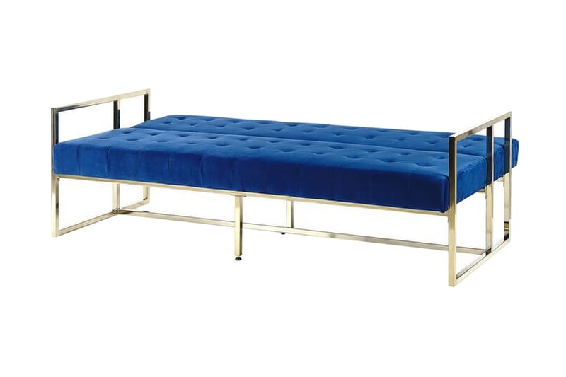 Ordsbo 3-seter Sovesofa - Fløyel/Marineblå - Møbler - Sofaer - Sovesofaer