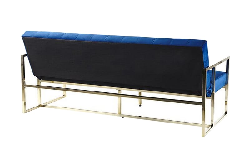 Ordsbo 3-seter Sovesofa - Fløyel/Marineblå - Møbler - Sofaer - Sovesofaer