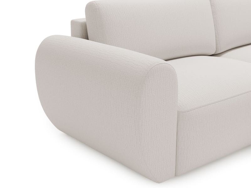 Osvar 3-seters sovesofa med sjeselong til høyre og oppbevaring - Mørk beige - Møbler - Sofaer - Sovesofaer