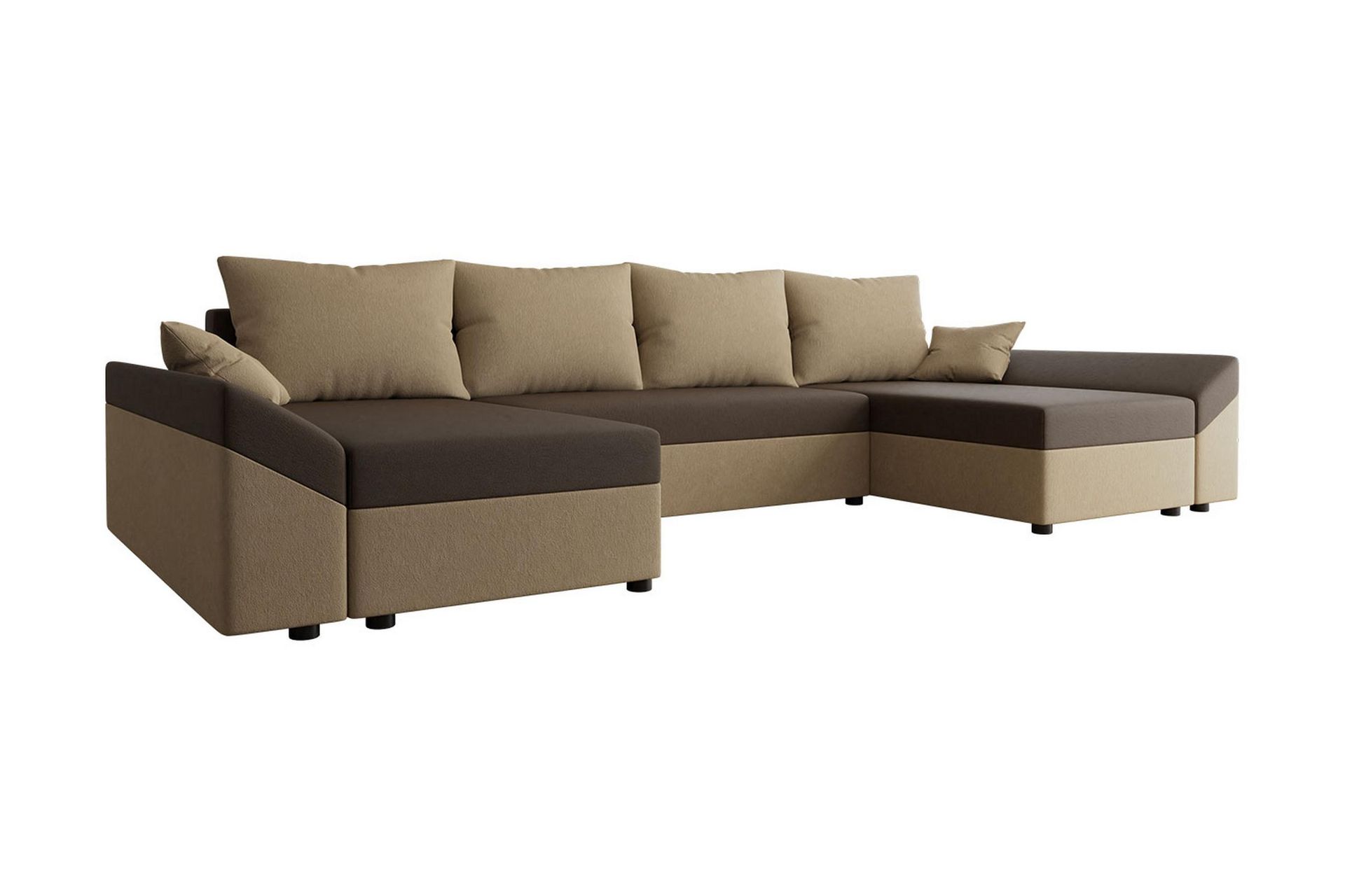Ovadia 5-seters Sovesofa - Brun/Beige - Møbler - Sofaer - Sovesofaer