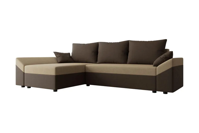 Ovadia 5-seters Sovesofa - Brun/Beige - Møbler - Sofaer - Sovesofaer