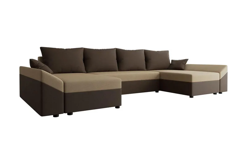 Ovadia 5-seters Sovesofa - Brun/Beige - Møbler - Sofaer - Sovesofaer