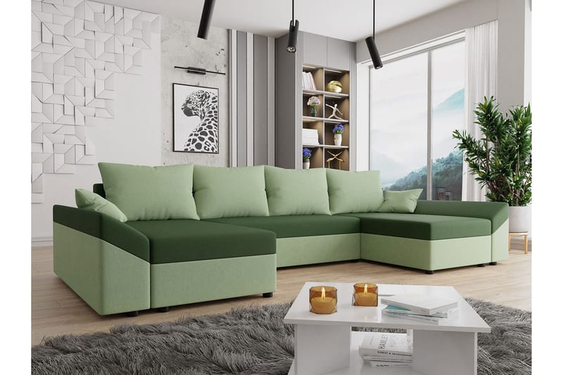 Ovadia 5-seters Sovesofa - Grønn - Møbler - Sofaer - Sovesofaer