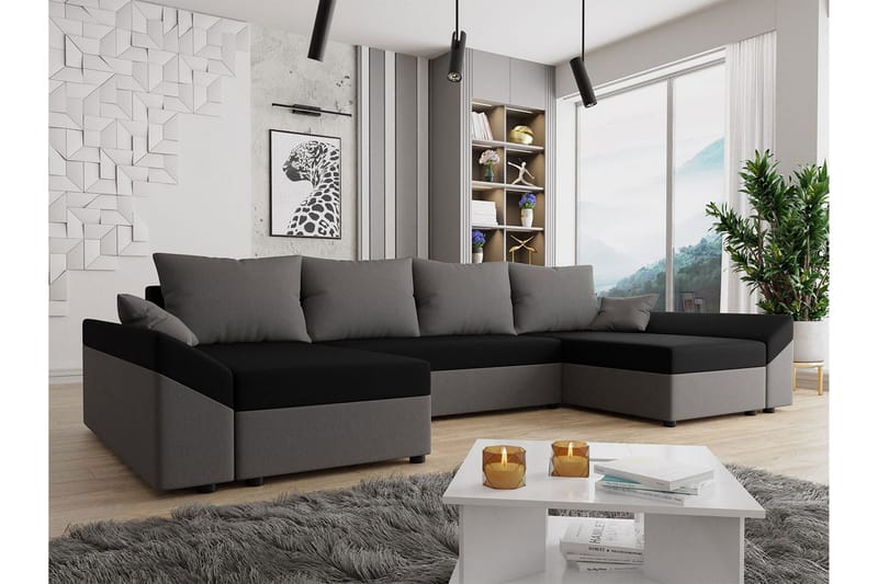 Ovadia 5-seters Sovesofa - Mørkegrå - Møbler - Sofaer - Sovesofaer