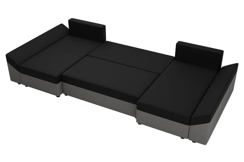 Ovadia 5-seters Sovesofa - Svart/Rød - Møbler - Sofaer - Sovesofaer