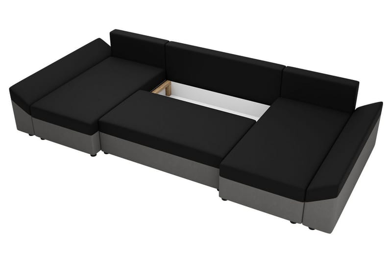 Ovadia 5-seters Sovesofa - Svart/Rød - Møbler - Sofaer - Sovesofaer