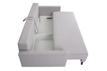 Oviedo 3-seter Sovesofa med Oppbevaring 95x215 cm i Stoff - Grå - Møbler - Sofaer - Sovesofaer