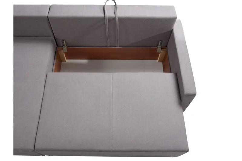 Oviedo Divansovesofa 225x140x88 cm - Grå - Møbler - Sofaer - Sovesofaer