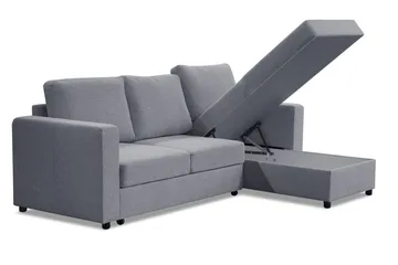 Paris Divansovesofa Vendbar - Lysegrå - Møbler - Sofaer - Sovesofaer