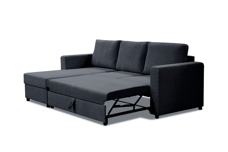 Paris Sovesofa 3-seter med Divan Vendbar - Mørkegrå - Møbler - Sofaer - Sovesofaer