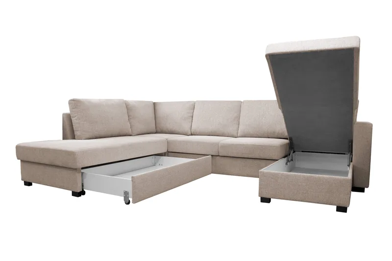Paris U-Sovesofa - Beige - Møbler - Sofaer - Sovesofaer