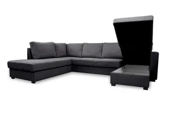 Paris U-Sovesofa Venstre - Mørkegrå - Møbler - Sofaer - Sovesofaer