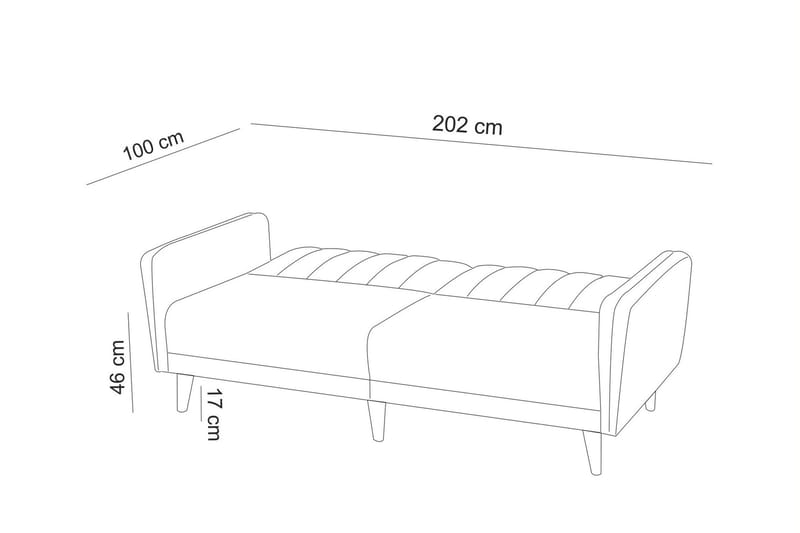 Pattyn Sovesofa 3-seter - Beige - Møbler - Sofaer - Sovesofaer