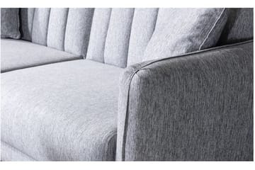 Pattyn Sovesofa i Stoff med Trebein - Grå - Møbler - Sofaer - Sovesofaer
