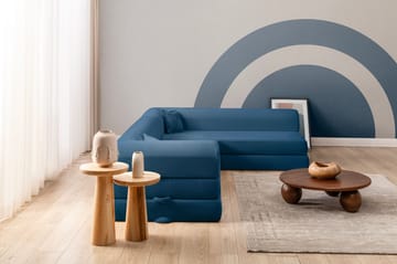 Pento L-formet Hjørnesovesofa 190x280 cm i Stoff - Blå - Møbler - Sofaer - Sovesofaer