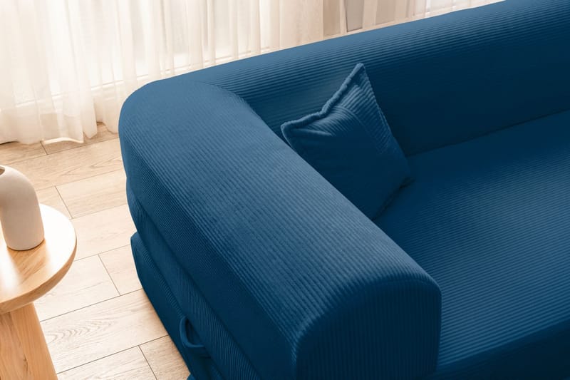 Pento L-formet Hjørnesovesofa 190x280 cm i Stoff - Blå - Møbler - Sofaer - Sovesofaer