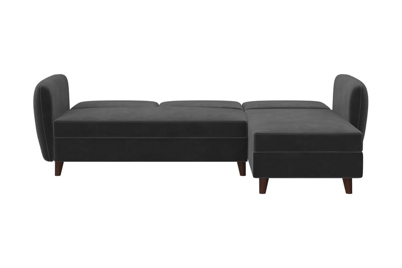 Perry 3-sits Divansovesofa Justerbar Fløyel/Grå/Tre - Novogratz - Møbler - Sofaer - Sovesofaer