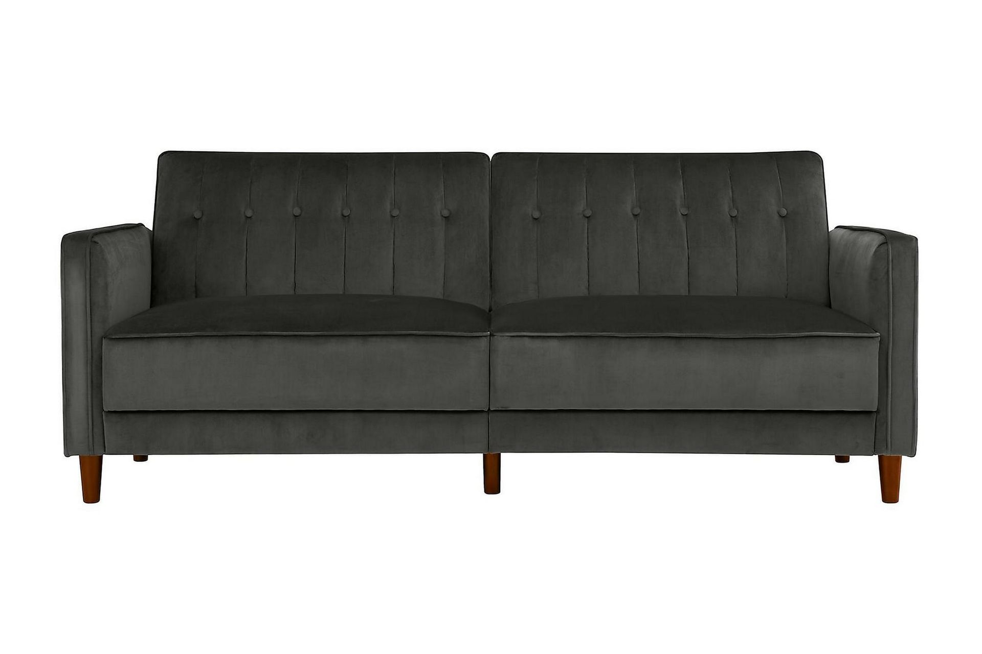 Pin Tufted 2-seters Sovesofa Fløyel/Grå - Dorel Home - Møbler - Sofaer - Sovesofaer