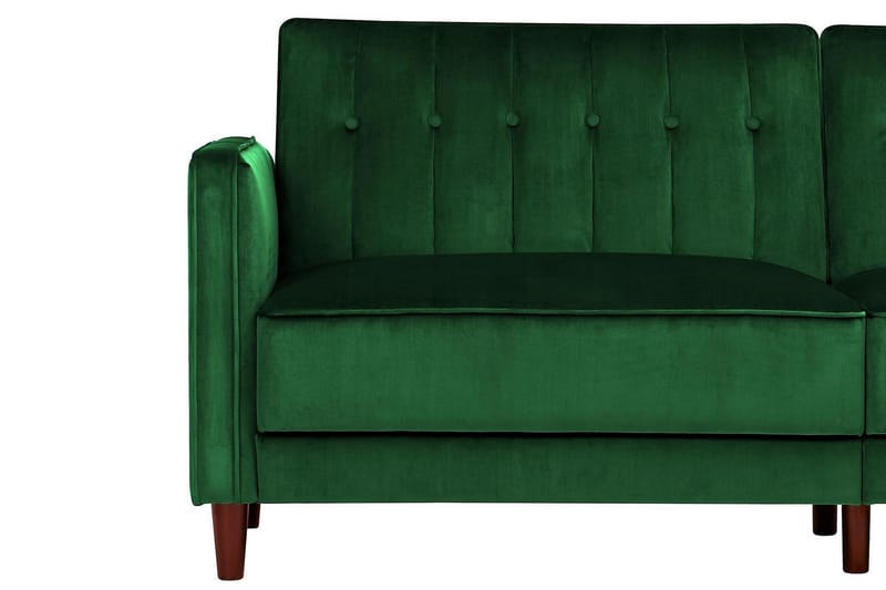 Pin Tufted 2-seters Sovesofa Fløyel/Grønn - Dorel Home - Sovesofaer - 2 seters sovesofa - Fløyel sofaer