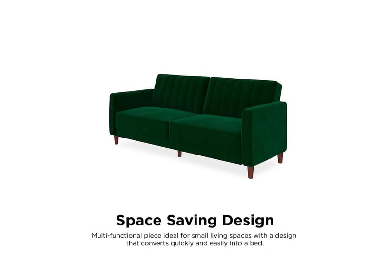 Pin Tufted 2-seters Sovesofa Fløyel/Grønn - Dorel Home - Møbler - Sofaer - Sovesofaer